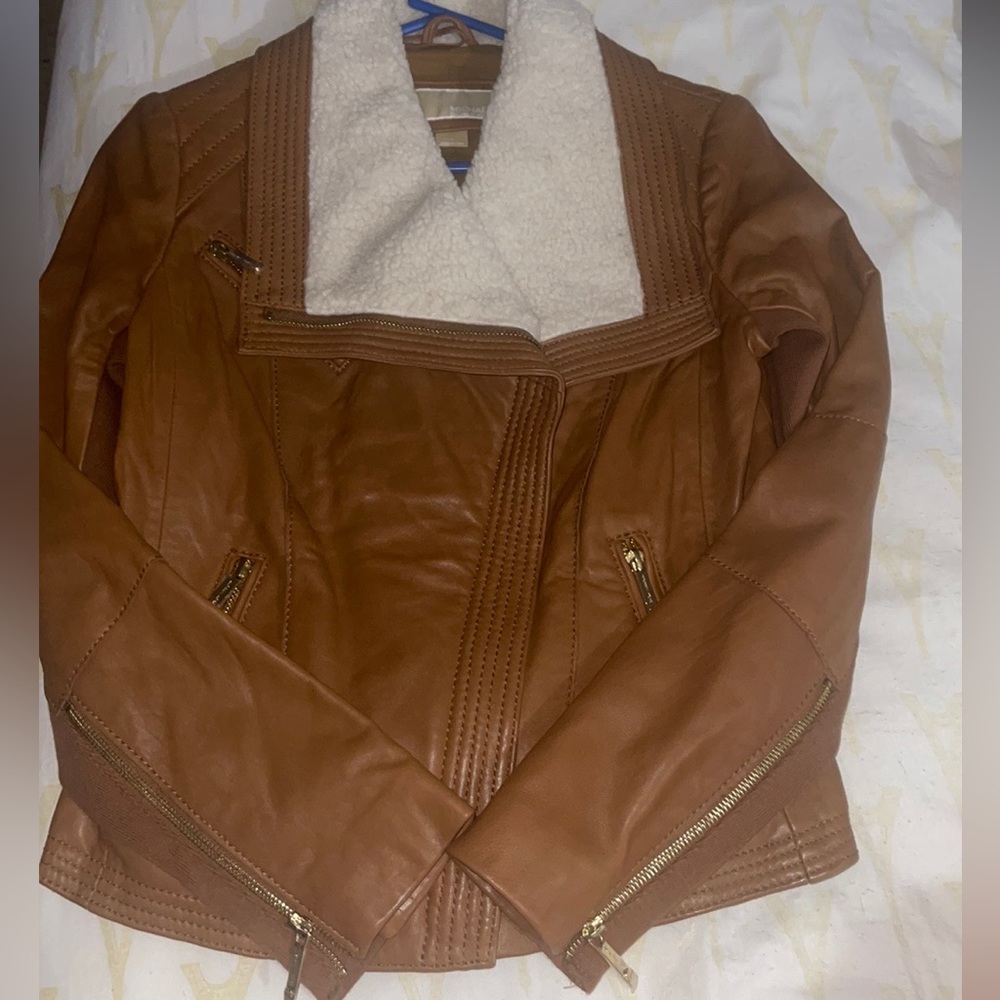 Brown Michael kors  leather jacket